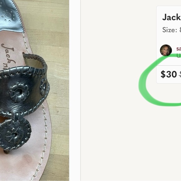 JACK ROGERS PEWTER NAVAJO SANDALS - Picture 7 of 9